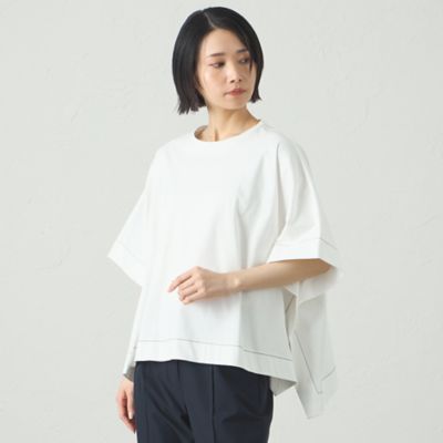 【接触冷感／抗菌防臭／白化軽減】スクエアパタ－ンオーバーカットソー（Ｎ５Ｐ１５５２２＿＿）