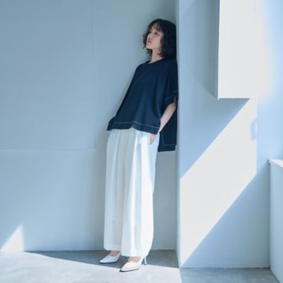 【接触冷感／抗菌防臭／白化軽減】スクエアパタ－ンオーバーカットソー（Ｎ５Ｐ１５５２２＿＿）