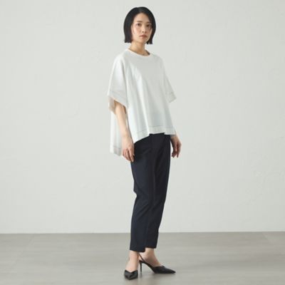 【接触冷感／抗菌防臭／白化軽減】スクエアパタ－ンオーバーカットソー（Ｎ５Ｐ１５５２２＿＿）