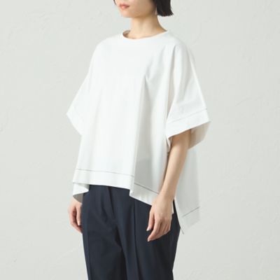 【接触冷感／抗菌防臭／白化軽減】スクエアパタ－ンオーバーカットソー（Ｎ５Ｐ１５５２２＿＿）