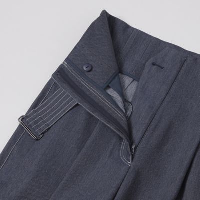 【大人気定番】デニムライクベルトワイドパンツ・２０２４春夏モデル（Ｎ５Ｒ０３３１５＿＿）