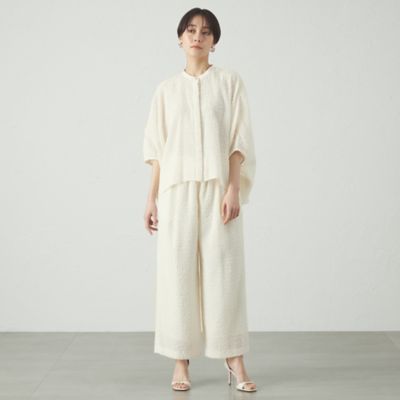 【セットアップ対応／オンでもオフでも活躍】フェザーシフォンイージーパンツ（Ｎ５Ｒ０３５１９＿＿）