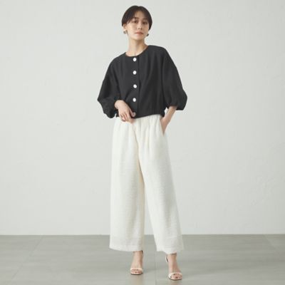 【セットアップ対応／オンでもオフでも活躍】フェザーシフォンイージーパンツ（Ｎ５Ｒ０３５１９＿＿）