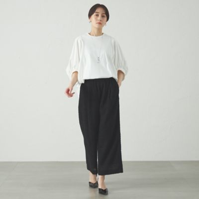 【セットアップ対応／オンでもオフでも活躍】フェザーシフォンイージーパンツ（Ｎ５Ｒ０３５１９＿＿）