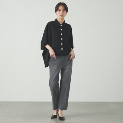 【美シルエット】クロップドストレッチデニム（Ｎ５Ｒ０５５２４＿＿）