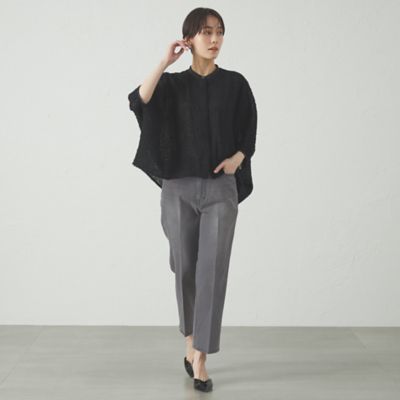 【美シルエット】クロップドストレッチデニム（Ｎ５Ｒ０５５２４＿＿）