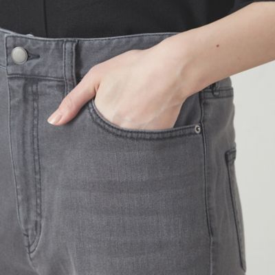 【美シルエット】クロップドストレッチデニム（Ｎ５Ｒ０５５２４＿＿）