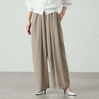 【SALE】CAST：/キャストコロン【着用しわ軽減/セットアップ対応】シアータックギャザーパンツ(N5R08541__) ミドリ78L パンツ・ズボン【三越伊勢丹/公式】