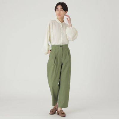 【美シルエット】カジュアルタックパンツ（Ｎ５Ｒ０９３２６＿＿）