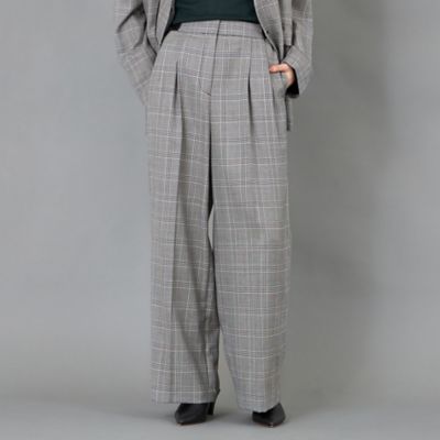 ＜CAST：＞【ＣＡＳＴ　ＣＯＬＯＮ】ツータックチェックイージーパンツ（Ｎ５Ｒ６６６５４＿＿）