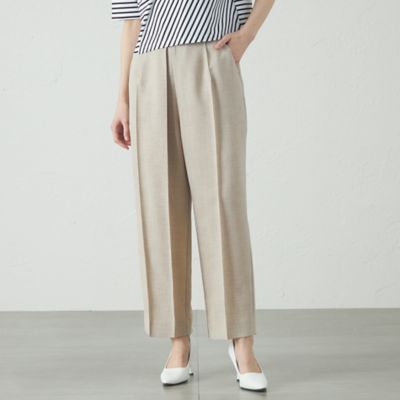 【セットアップ対応／吸水速乾／美シルエット】リネンライクタックフォルムパンツ（Ｎ５Ｒ９１５０７＿＿）