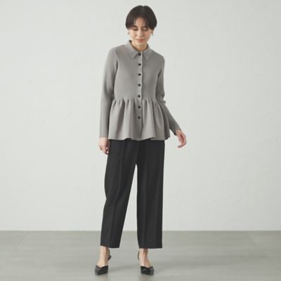 【セットアップ対応／吸水速乾／美シルエット】リネンライクタックフォルムパンツ（Ｎ５Ｒ９１５０７＿＿）