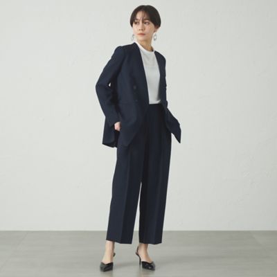 【セットアップ対応／吸水速乾／美シルエット】リネンライクタックフォルムパンツ（Ｎ５Ｒ９１５０７＿＿）