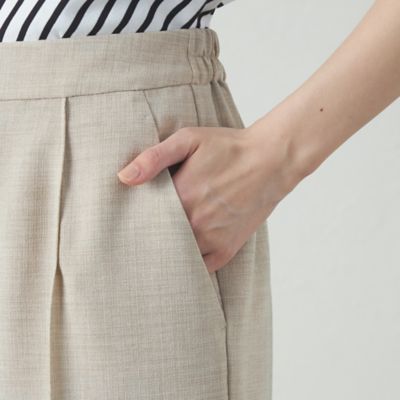【セットアップ対応／吸水速乾／美シルエット】リネンライクタックフォルムパンツ（Ｎ５Ｒ９１５０７＿＿）