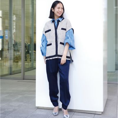 【セットアップ対応／オンでもオフでも活躍】サテンジョッパーズパンツ（Ｎ５Ｒ９３５２５＿＿）
