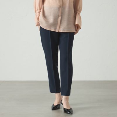 CAST：/キャストコロン【美シルエット・着用シワ軽減】ダブルクロススティックパンツ(N5R97610__) アオ28L パンツ・ズボン【三越伊勢丹/公式】