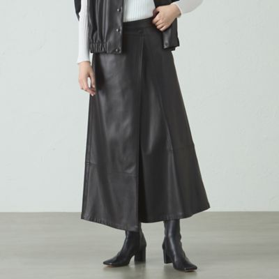 ＜CAST：＞【着回し抜群／イージーケア】フェイクレザースカート（Ｎ５Ｓ０４６１３＿＿）
