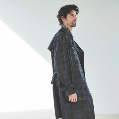 BAKER STREET (Men)/ベイカー・ストリート シャドーチェックダブルトレンチコート（Ｓ３Ｃ０７５０１＿＿）