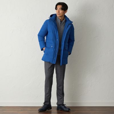 はっ水】3レイヤーポリエステルロングダウンコート（2L・3Lあり