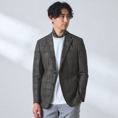 ＜BAKER STREET (Men)＞【ウォッシャブル】シャドーチェックプリントジャケット（Ｓ３Ｅ０３５０４＿＿）