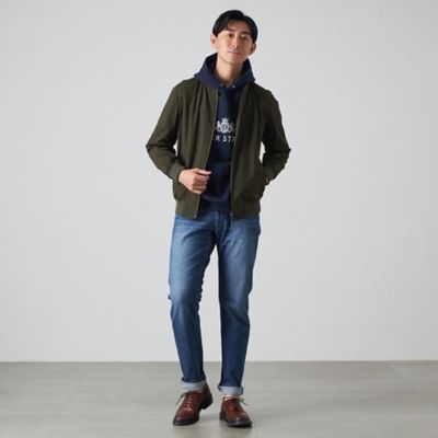 【ウォッシャブル】タータンバックプリントボマージャケット（Ｓ３Ｆ１３５００＿＿）