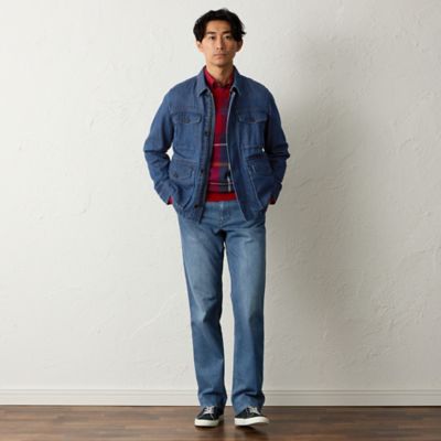 マーリエパーエフデ【19号】ペプラムデニムブルゾン Maglie par ef-de》ペプラムデニムブルゾン | マーリエ ル