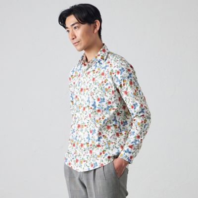 ＢＡＫＥＲ　フラワープリントシャツ（２Ｌ・３Ｌあり）（Ｓ３Ｍ４０５０１＿＿）