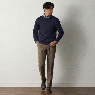 スノー加工クルーネックニット（2L・3Lあり