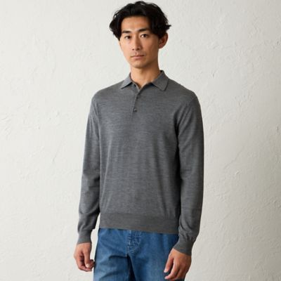 ウォッシャブル】WOOLBRID ニットポロシャツ