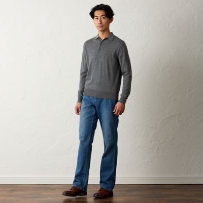 ウォッシャブル】WOOLBRID ニットポロシャツ