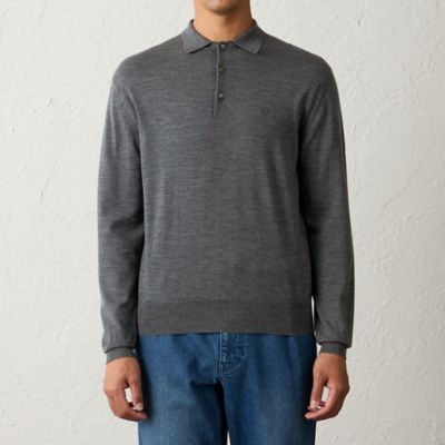ウォッシャブル】WOOLBRID ニットポロシャツ