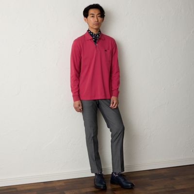 SEESEE ビッグサイズ ロングスリーブ ヘビー ポロシャツ MASONPRINCE tシャツ オーバーサイズ レヤードデザイン ロング