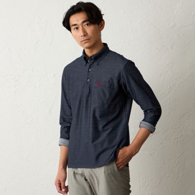 デニム調ロングスリーブポロシャツ（S3P22617＿＿） | BAKER