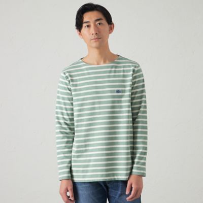 ＜BAKER STREET (Men)＞ボーダーボートネックＴシャツ（Ｓ３Ｐ４６５０５＿＿）