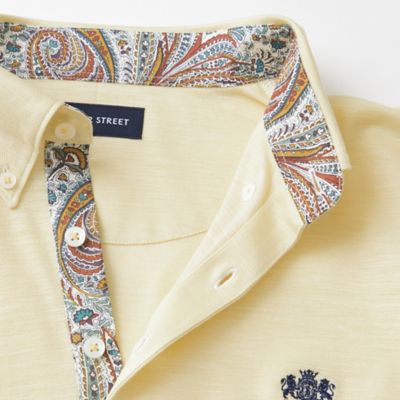 綿／麻シャンブレーカノコポロシャツ（２Ｌ・３Ｌあり）（Ｓ３Ｐ６１５３４＿＿）