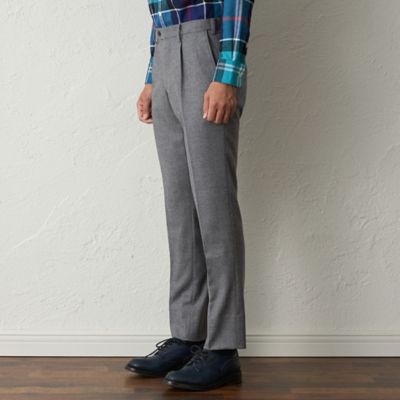 Adjustable Fit】ウールフラノトラウザーズ