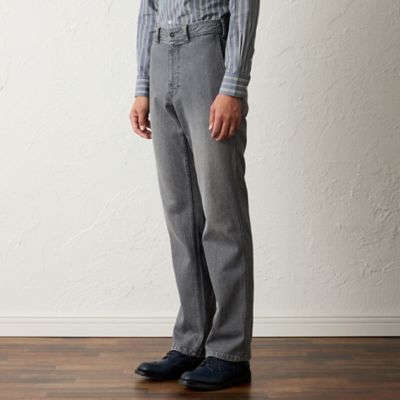 BELVET ORIGIN グレー ストレートデニム ウォッシャブル】ストレートデニム（S3R25637＿＿