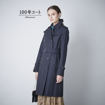 ＜SANYOCOAT (Women)＞＜１００年コート＞ダブルトレンチコート（三陽格子）（Ｔ１Ａ７３０１１＿＿）