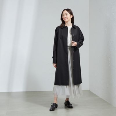 【SANYO COAT】 <100年コート>クラシックバルマカーンコート(三陽格子) レディース ベージュ 36 ステンカラーコート アウター サンヨーコート