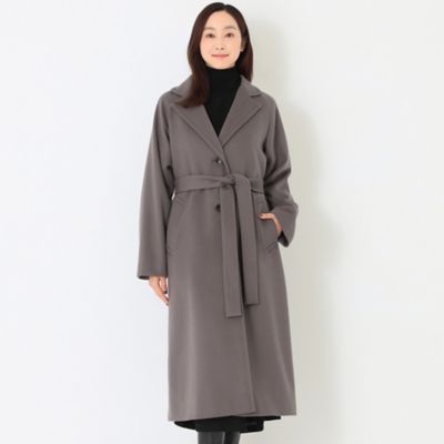 ＜SANYOCOAT (Women)＞ウールビーバー　ベルテッドロングコート（Ｔ１Ｂ２６６０１＿＿）