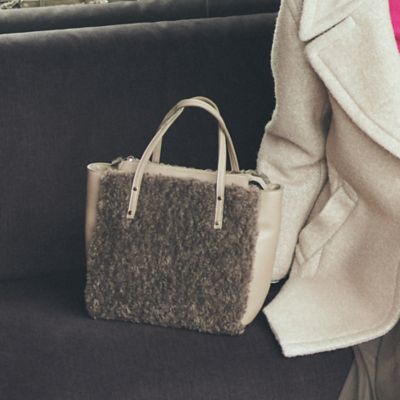 専用　グレー ファー バッグ エコファーコンビニバッグ グレー