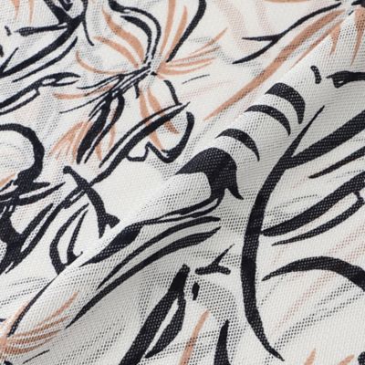 花柄シルクメッシュストール（Ｕ１７０３５１５＿＿）