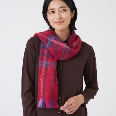 ＜TRANSWORK (Women)＞【ウォッシャブル】インポートモヘヤ混マフラー（Ｕ１７０５６５４＿＿）