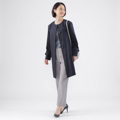 【はっ水】【ウォッシャブル】ファンクションツイルノーカラーコート（Ｕ１Ａ０２３００＿＿）