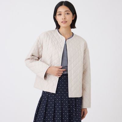 TRANSWORK (Women)/トランスワーク キルティングタフタコート(U1A03630__) ベージュ40L コート・ジャケット【三越伊勢丹/公式】