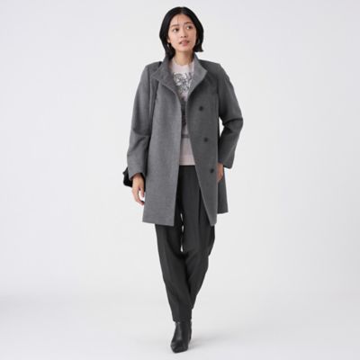 カシミヤ混メルトンウールコート（U1B01652＿＿） | TRANSWORK