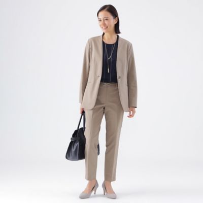 【美シリーズ】【弱はっ水】【防しわ】【透湿性】【ウォッシャブル】ウィンタードッツノーカラージャケット（Ｕ１Ｅ０２４１０＿＿）