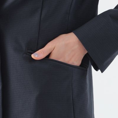 【美シリーズ】【弱はっ水】【防しわ】【透湿性】【ウォッシャブル】ウィンタードッツノーカラージャケット（Ｕ１Ｅ０２４１０＿＿）