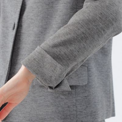 【サイトリニューアル記念】【美シリーズ】【セットアップ対応】ミラノリブショートクルージャケット（Ｕ１Ｅ０４２０７＿＿）