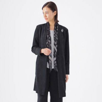 【SALE】TRANSWORK (Women)/トランスワーク ストレッチスエードロングカーディガン(U1E04413__) アオ トップス【三越伊勢丹/公式】